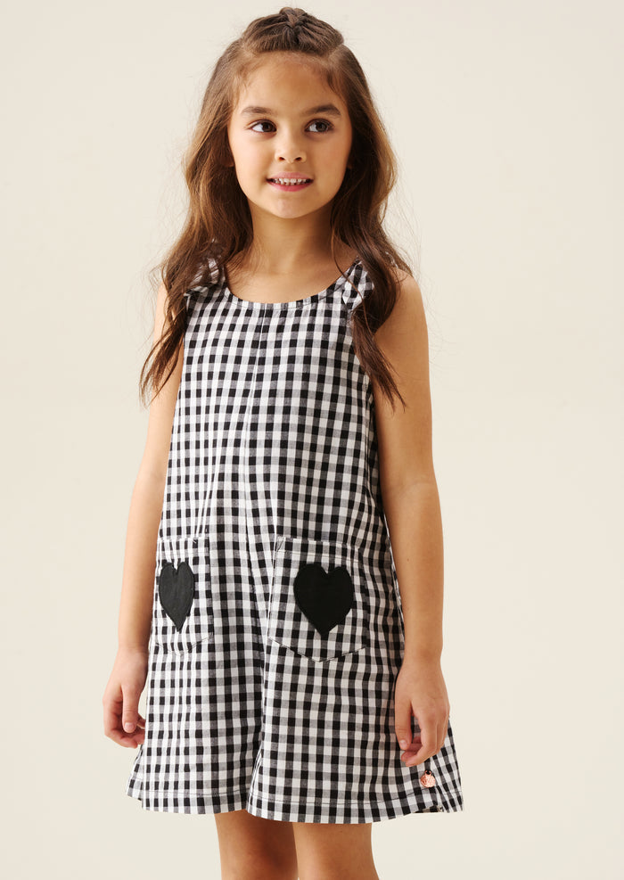Delilah Black Gingham Dungaree