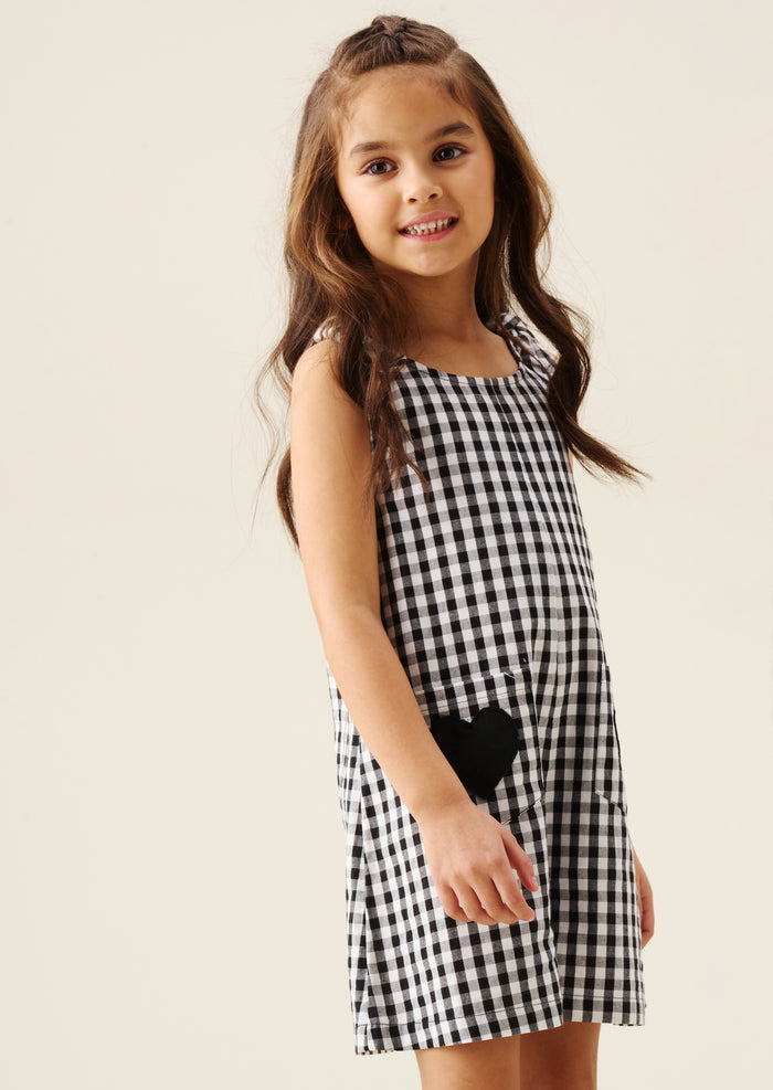Delilah Black Gingham Dungaree