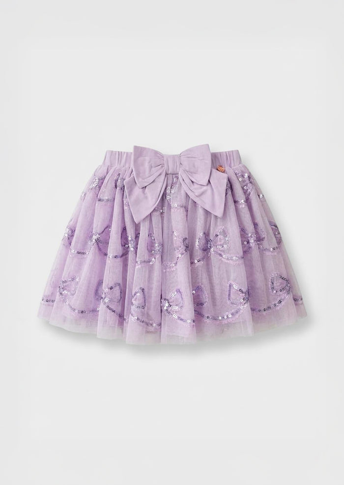 Delta Purple Bow Sequin Skirt