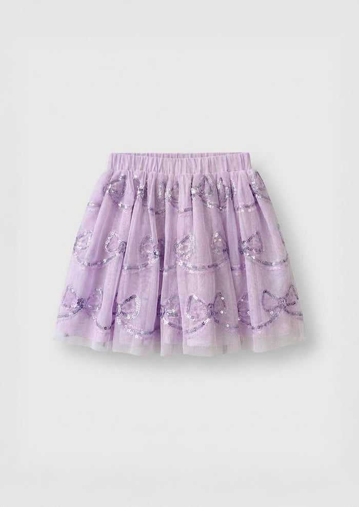 Delta Purple Bow Sequin Skirt