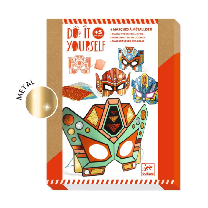 Djeco Do It Yourself Super Robots Masks (Metallic Stickers)