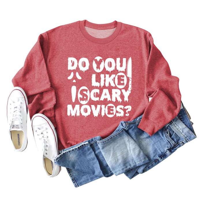 Red sweater (white font) / S