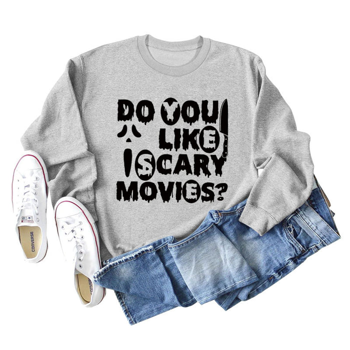 Grey sweater (black font) / S
