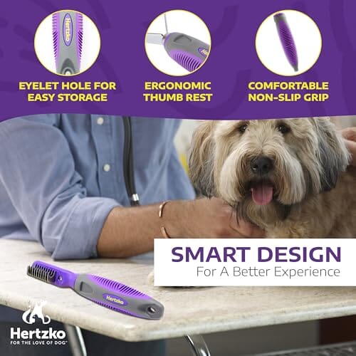Dog Brush for Tangles and Knots for Long and Short Haired Dogs Dog Combs Pet Clever
