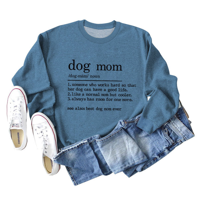 Blue sweater (black font) / S