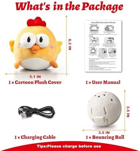 Dog Toys to Keep Them Busy Jumping Music Mode(Chick) Toys Pet Clever