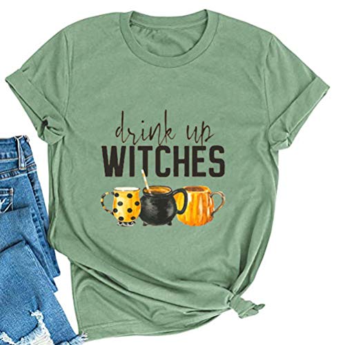Drink Up Witches T-Shirt for Women Halloween Shirt