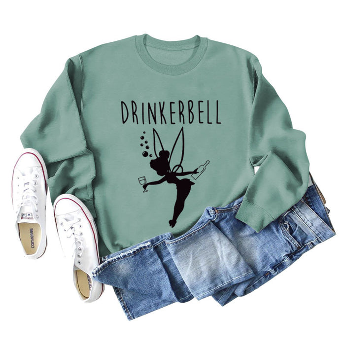 Light green sweater (black font) / S