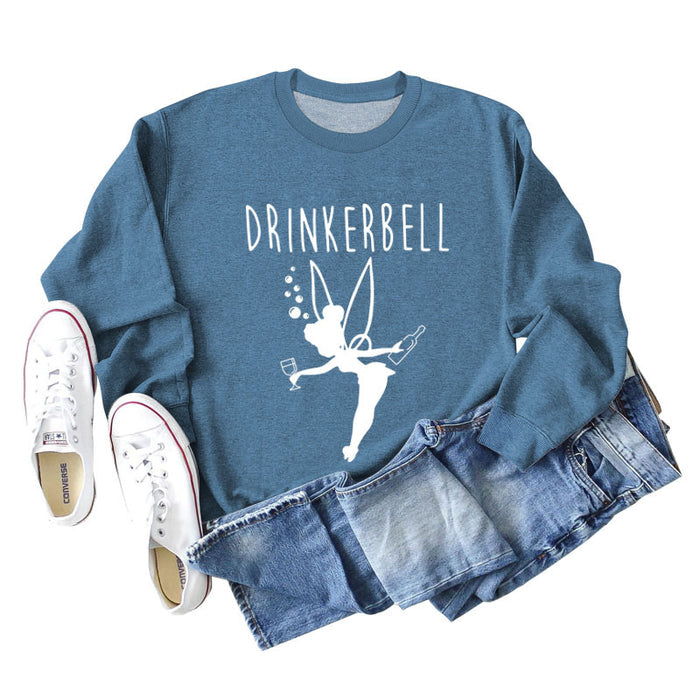Blue sweater (white font) / S