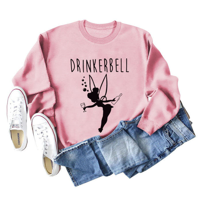 Pink sweater (black font) / S
