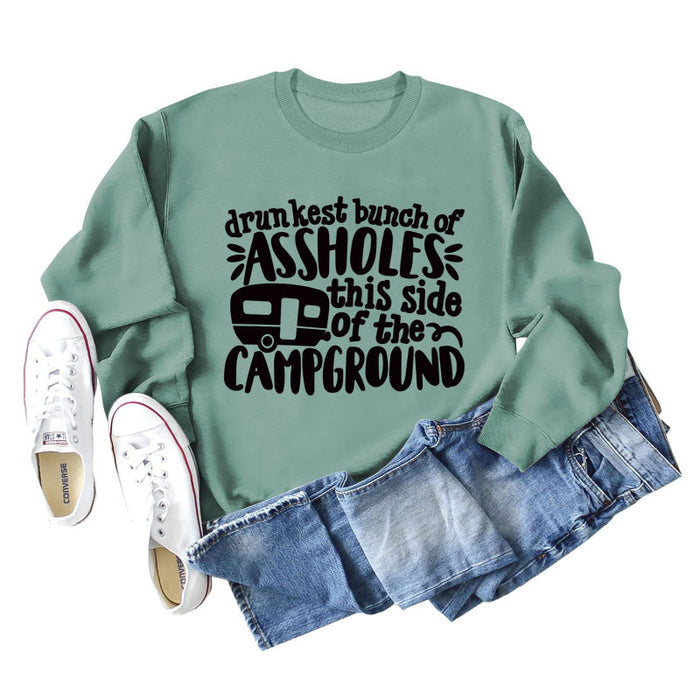 Light green sweater (black font) / S