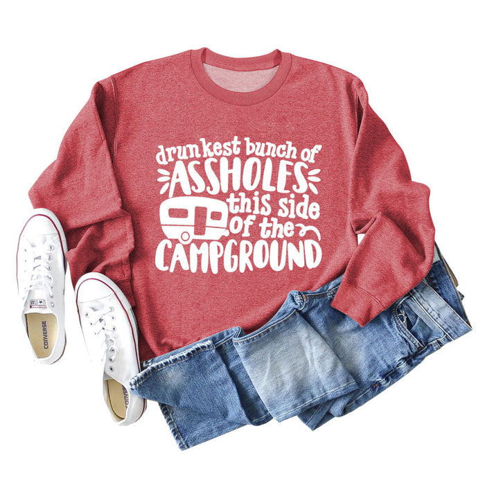 Red sweater (white font) / S