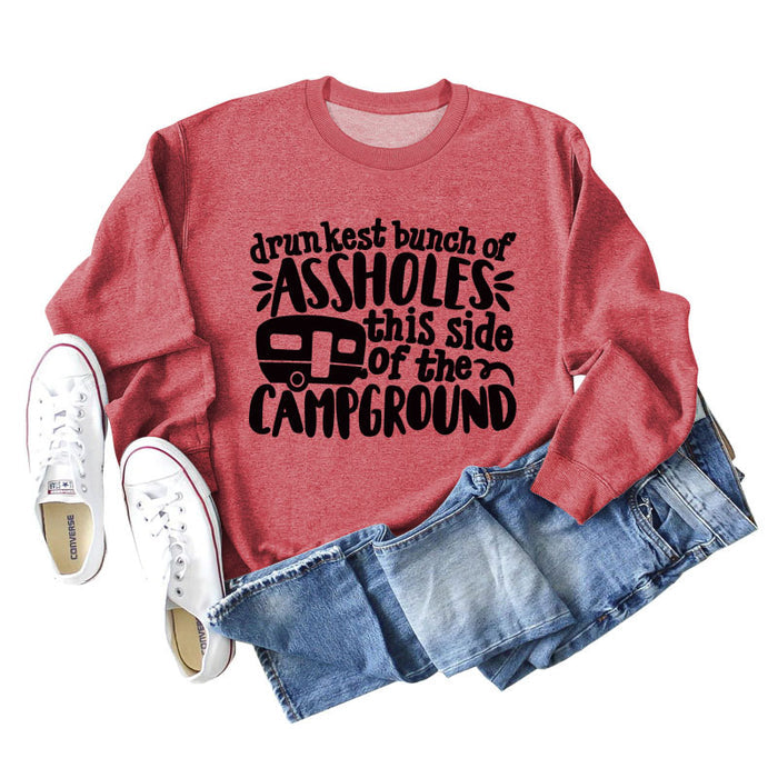 Red sweater (black font) / S