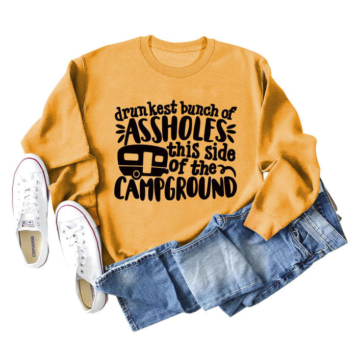 Yellow sweater (black font) / S