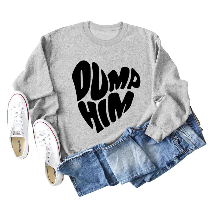 Gray sweater (black font) / S