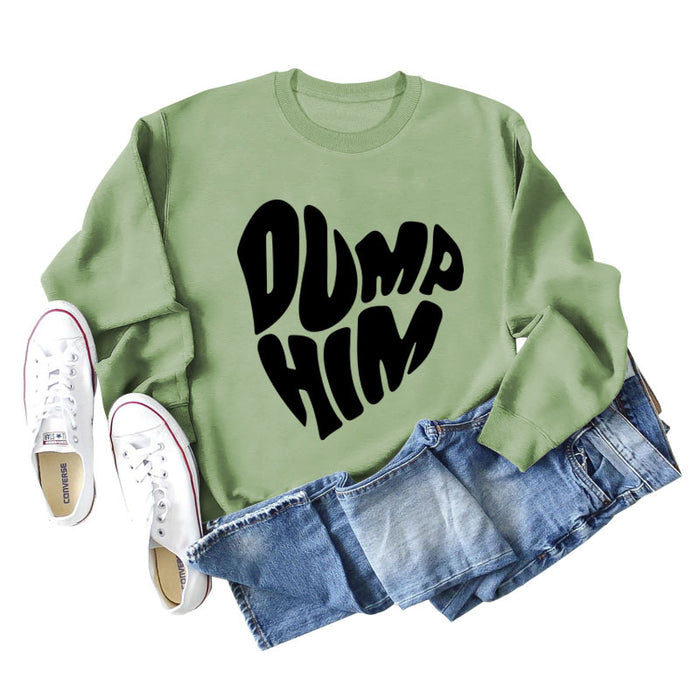 Olive sweater (black font) / S