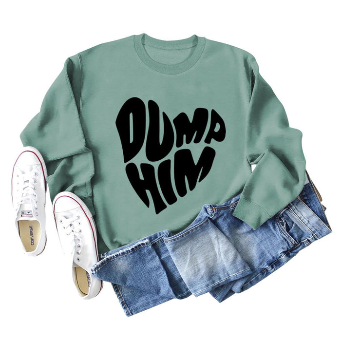 Light green sweater (black font) / S