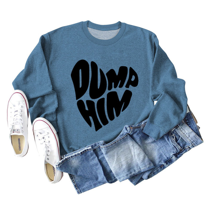 Blue sweater (black font) / S