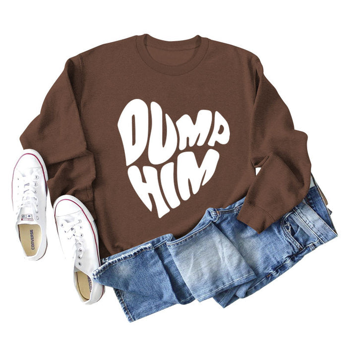 Brown sweater (white font) / S