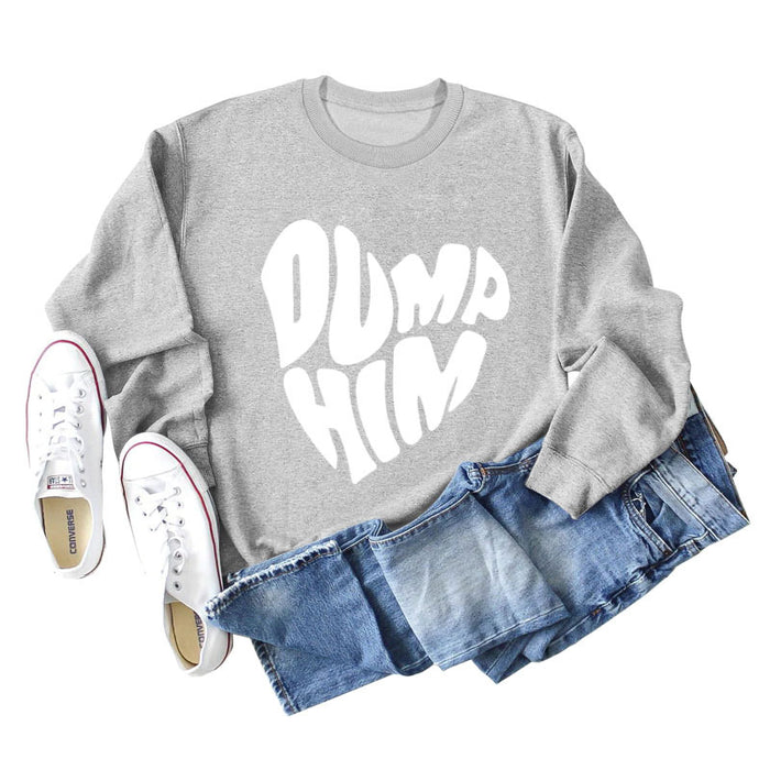 Grey sweater (white font) / S