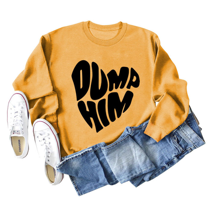 Yellow sweater (black font) / S