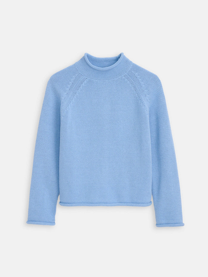 Eastport Rollneck in Cotton - Bel Air Blue