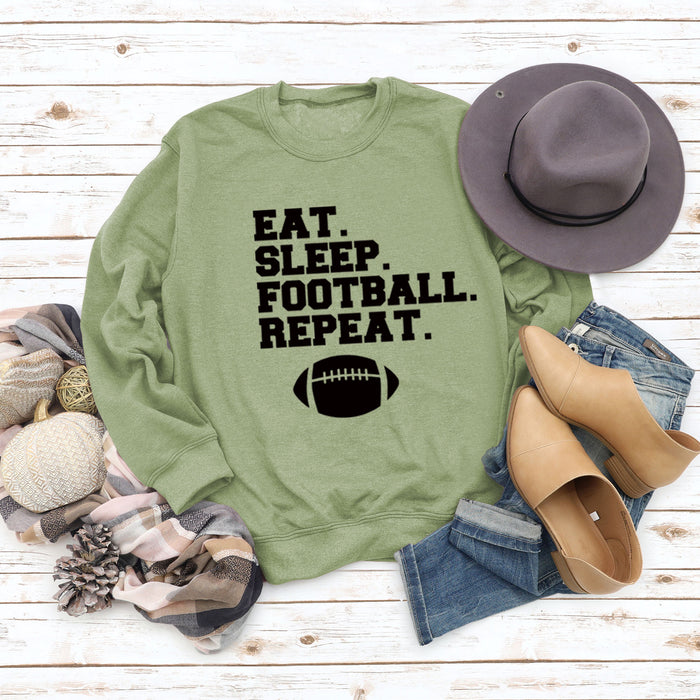 Olive green sweater (black font) / S