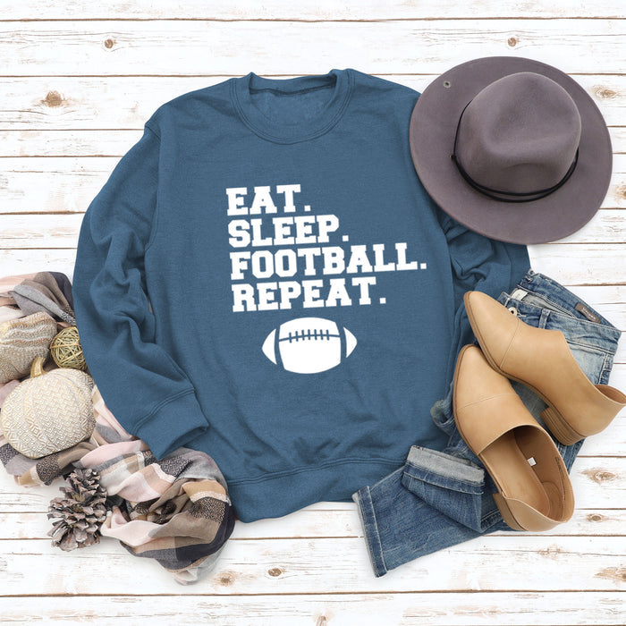 Blue sweater (white font) / S