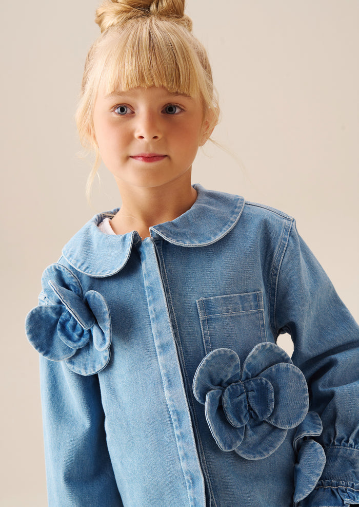 Eden 3D Flower Denim Shirt