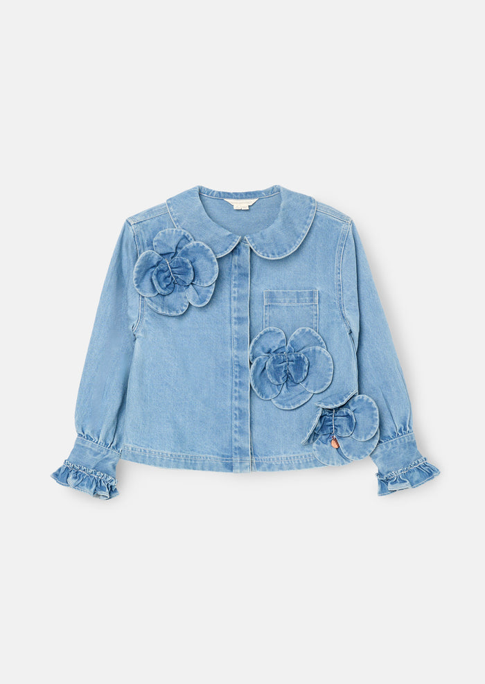 Eden 3D Flower Denim Shirt
