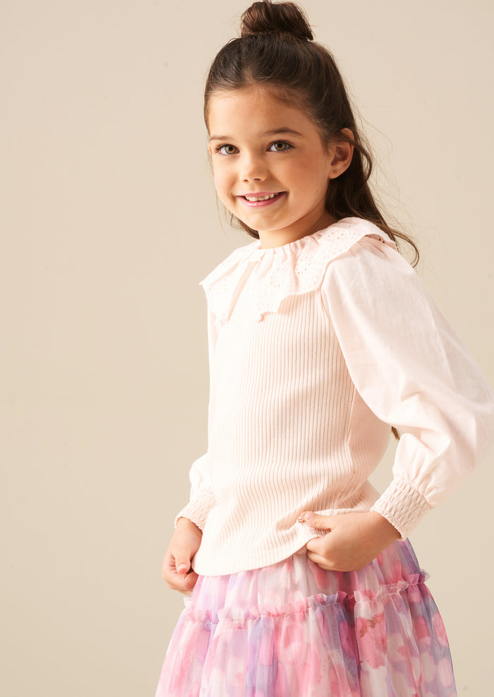 Elise Bow Collar Top