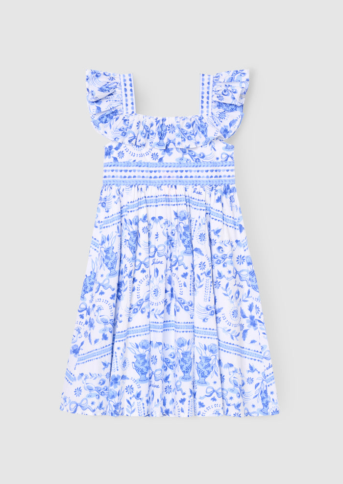 Ellery Print Ruffle Sleeve Dress