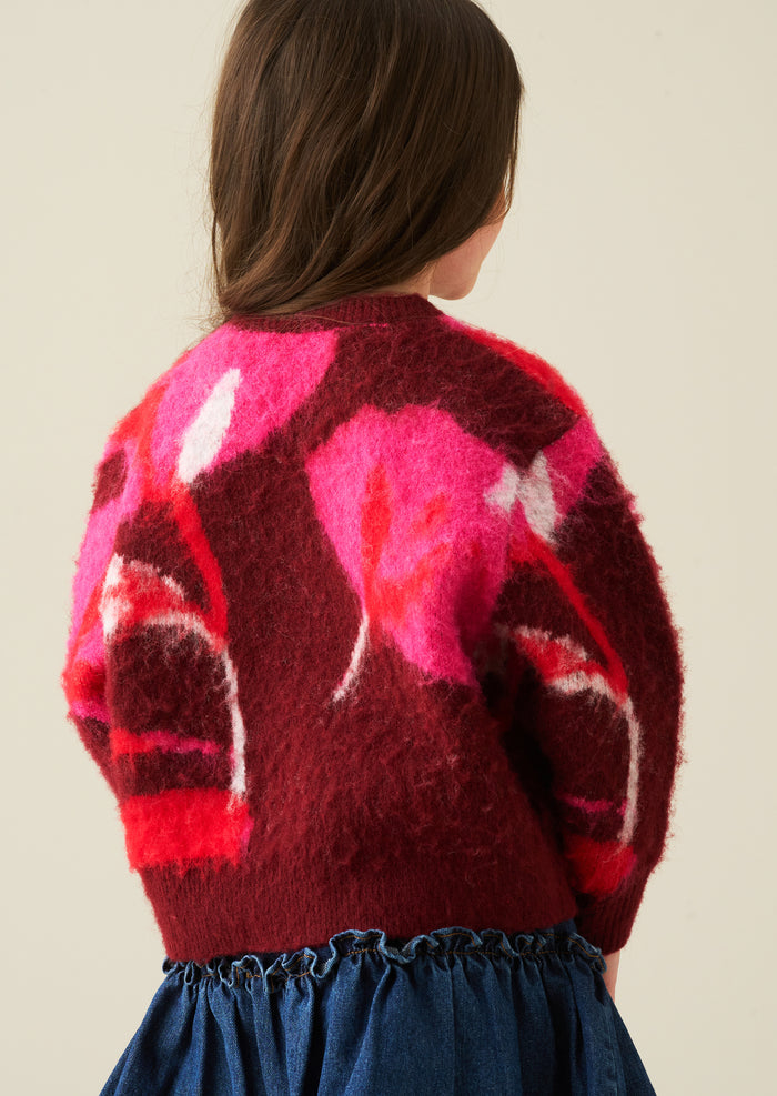 Ellie Flower Brushed Knit Jumper
