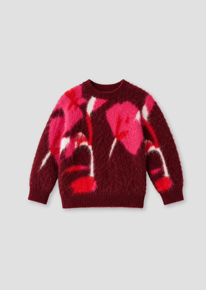Ellie Flower Brushed Knit Jumper