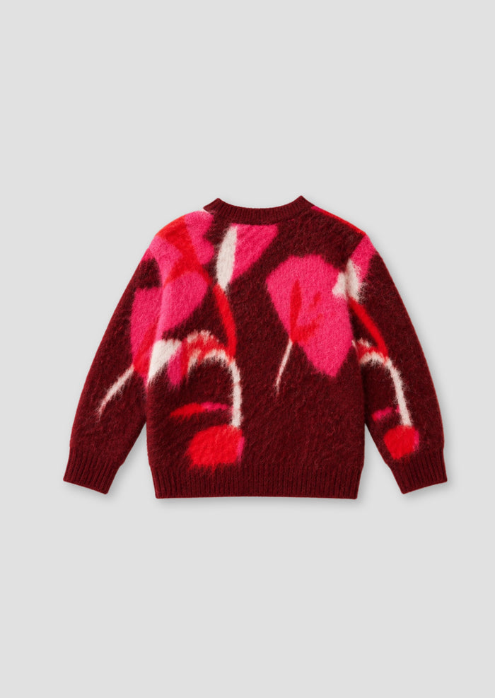 Ellie Flower Brushed Knit Jumper
