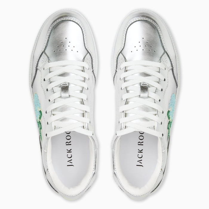 Embroidered Hydrangea Sneaker