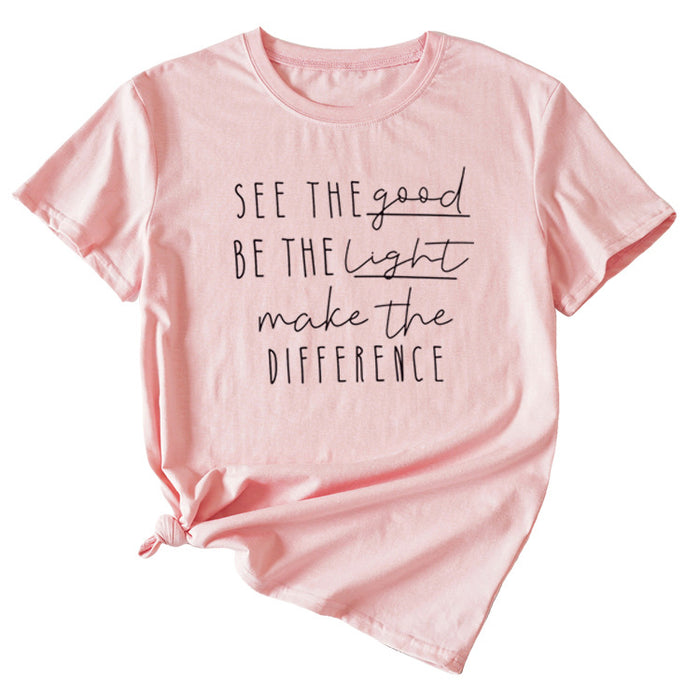 Pink (black font) / S