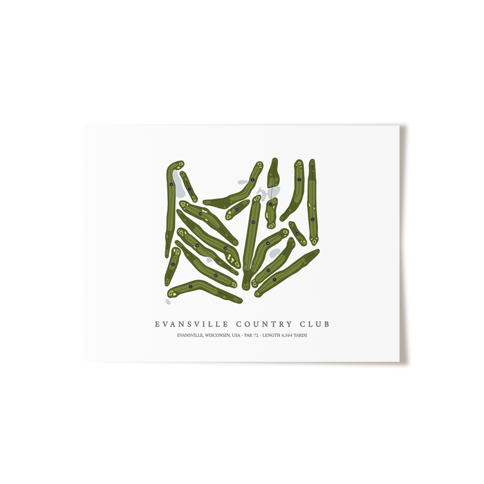 Evansville Country Club | Golf Course Print | Unframed