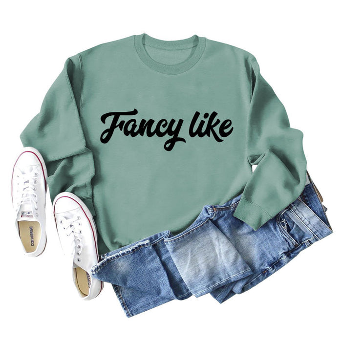 Light green sweater (black font) / S