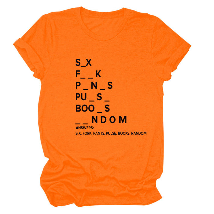 Orange (black font) / S