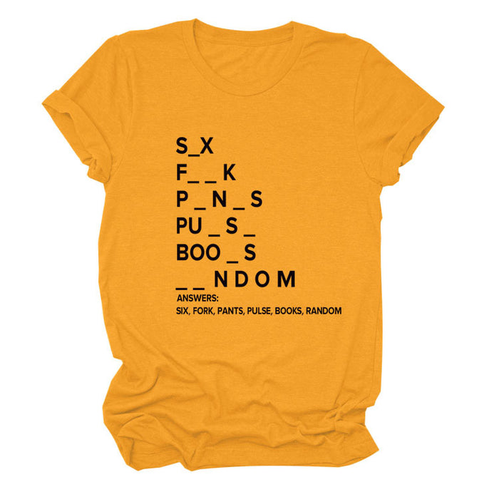 Mustard yellow (black font) / S