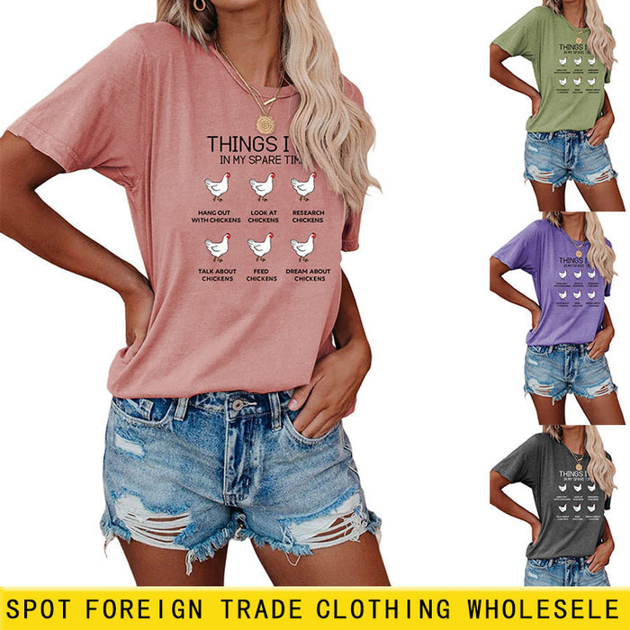 Fashion Things I Do In My Spare Casual Short Sleeve T-Shirt