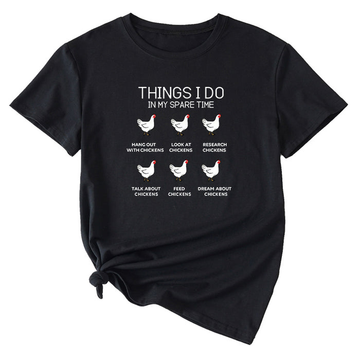 Fashion Things I Do In My Spare Casual Short Sleeve T-Shirt