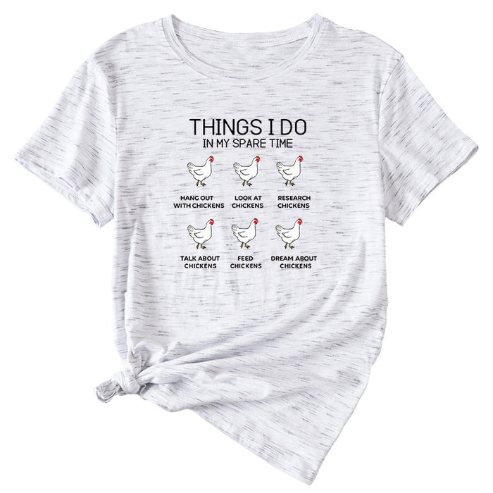 Fashion Things I Do In My Spare Casual Short Sleeve T-Shirt
