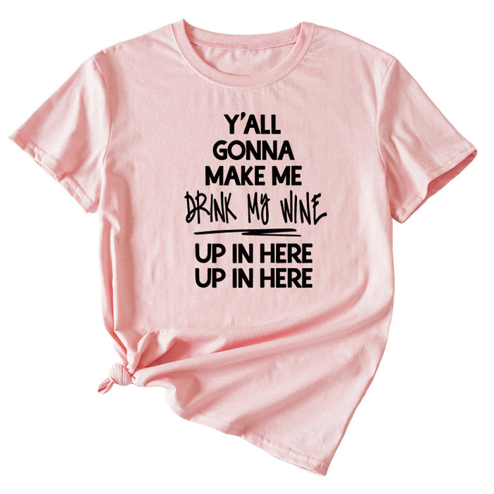 Pink (black font) / S