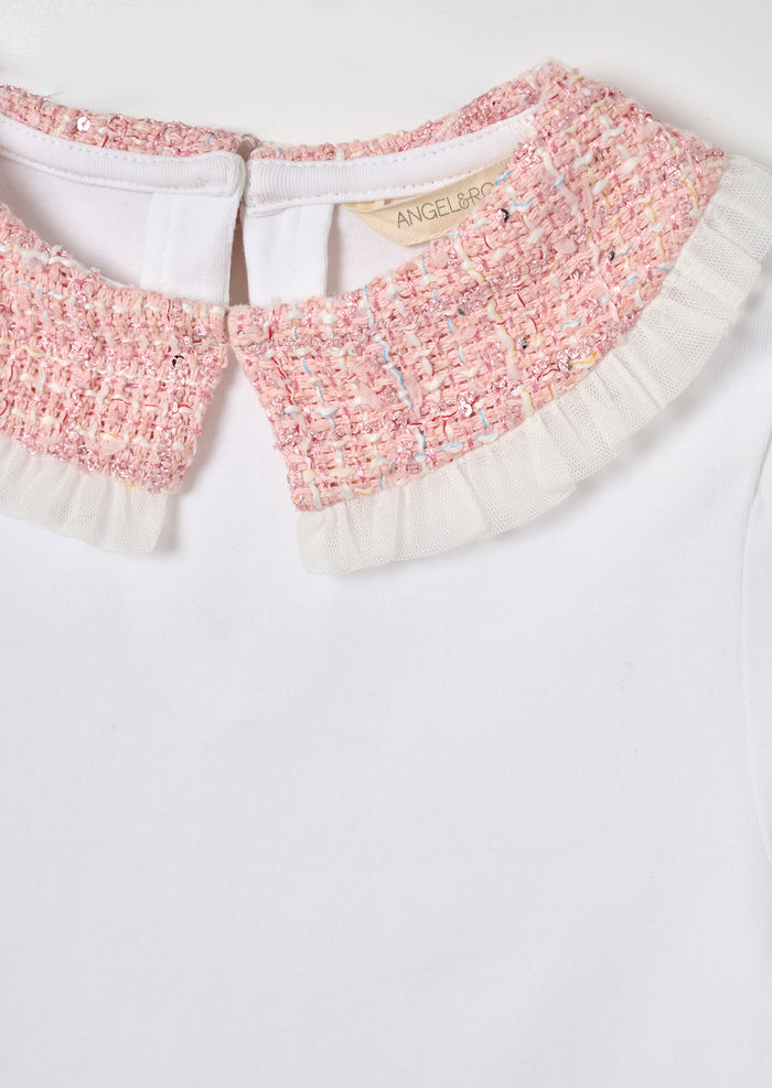 Faye Tweed Collar Ls Top