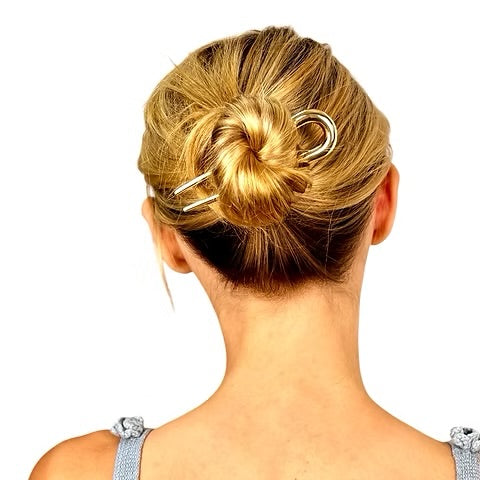Ficcare Luisa Curved Chignon Hair Pin | Gold