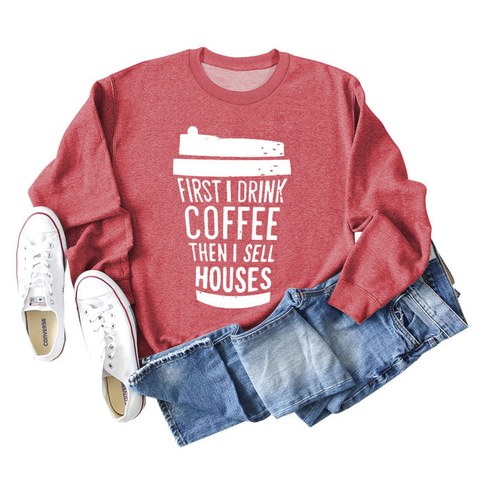 Red sweater (white font) / S