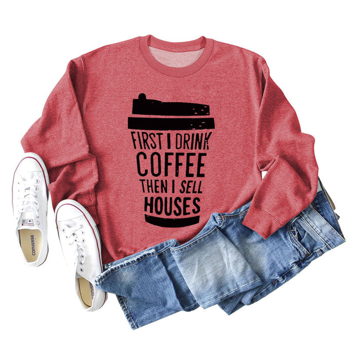 Red sweater (black font) / S