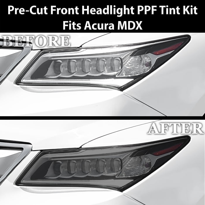 Fits Acura MDX 2014-2016 Full Headlight Taillight Precut Smoked PPF Tint Kit Film Overlay  - Bogar Tech Designs